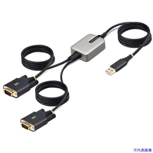 ■StarTech USB &minus; シリアル変換ケーブル/USB 2.0/4m/2ポート/COM保持機能/ESD保護/DB9シリアルコンバーター 2P6FFCUSBSERIAL(6610509)[法人限定][外直送元]｜ファーストFACTORY