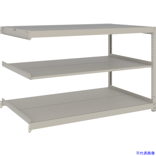 ■TRUSCO スチールラック 薄板ラック(棚板分割タイプ、耐荷重100Kg)1800×875×H900 3段連結 ネオグレー UL3693B(NG)(6629752) 24,519円