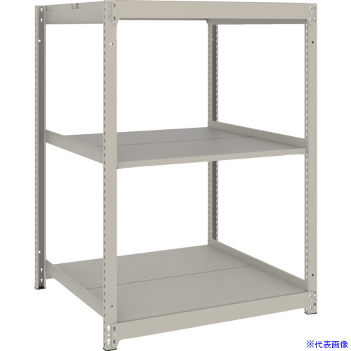 ■TRUSCO スチールラック 薄板ラック(棚板分割タイプ、耐荷重100Kg)900&times;875&times;H1200 3段単体 ネオグレー UL4393(NG)(6634528)｜ファーストFACTORY