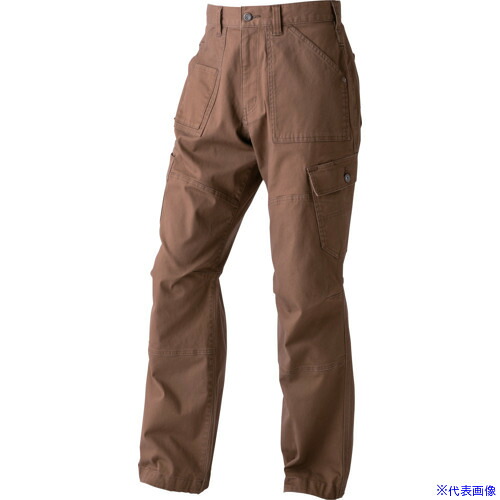 ■CHUSAN ドビーストレッチ・ワイドカーゴパンツ10ポケット D・カーキ L 804005808L(6644663)[送料別途見積り][法人・事業所限定][掲外取寄]
