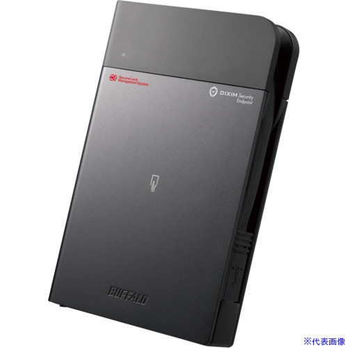■BUFFALO ICカードセキュリティ ウイルスチェック 耐衝撃ポータブルHDD 500GB HDSPZN500U3EV3(6686246)[送料別途お見積り][法人限定][掲外取寄]