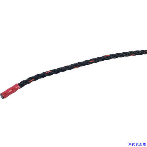 ■グリーンクロス ポリエチレンロープ 黒 少し軟打 6mm×400m 6300059429(6789731)[送料別途お見積り][法人限定][外直送]