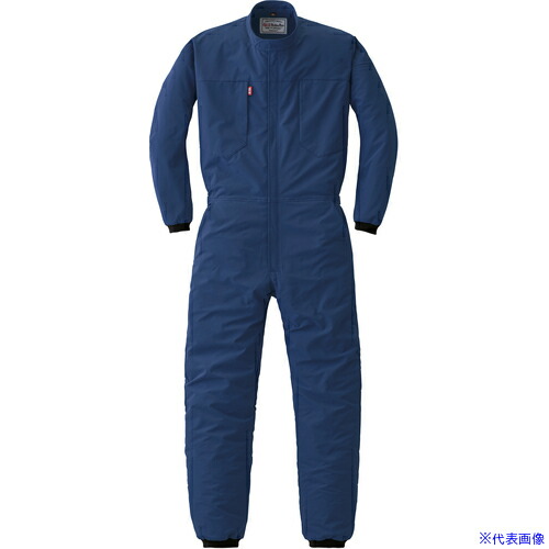 ■AUTO－BI 通年モデル つなぎ服24040－001ネイビーブルー LLサイズ 24040001LL(6802749)[送料別途お見積り][法人限定][掲外取寄]