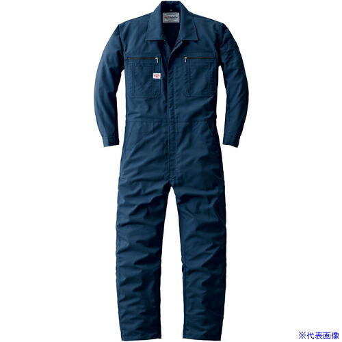 ■AUTO－BI 通年モデル つなぎ服24030－001ネイビーブルー 3Lサイズ 240300013L(6802752)[送料別途お見積り][法人限定][掲外取寄]