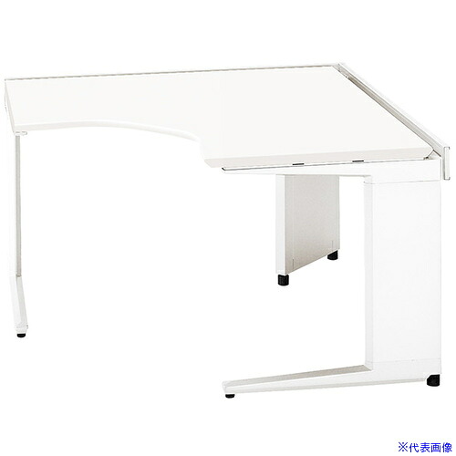 ■NAIKI コーナーデスク(90°用) トリアス TR型/天板:ホワイト 本体:クリアーホワイト/W1200×D1200×H720 TRH127CTWH(6808616)[送料別途お見積り][法人限定][外直送]