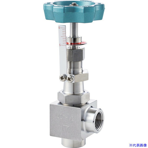 ■Fujikin SUS鋼製ニードルバルブ一般調整CV値11.3開度表示付3.92MPaUH-34G UH34GFR(6855038)[送料別途お見積り][法人限定][掲外取寄]