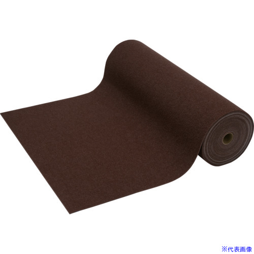 ■ワタナベ カーペット 吸着カーペットロールタイプ ブラウン 182cm×15m LPR312W15(6869795)[送料別途見積り][法人・事業所限定][掲外取寄]