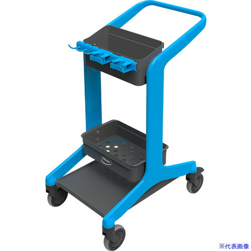 ■Vikan トロリー HyGoモバイルクリーニングステーション 5700 青 57003(6908028)[送料別途お見積り][法人限定][掲外取寄]