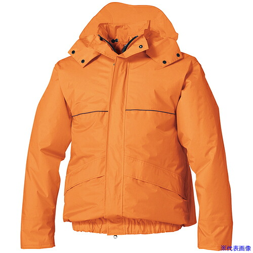 ■アイトス 空調服 レインスーツ(男女兼用)AZ9097 オレンジ 5L AZ90970635L(6912406)[送料別途お見積り][法人限定][掲外取寄]