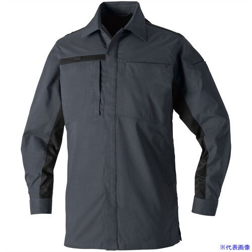 ■桑和 長袖シャツ チャコールグレー 6L 952802236L(6918818)[送料別途お見積り][法人限定][掲外取寄]