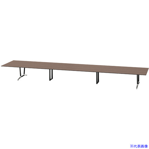 ■NAIKI ミーティングテーブル(舟底) アドコード ADC型/天板:ショコラアッシュ 脚部:ポリッシュ/W7200×D1500 ADC7215AKPBCA(6919699)[送料別途お見積り][法人限定][掲外取寄]