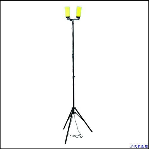 ■YAZAWA 2灯式スタンドパネルライト調光赤外線リモコン付 SL006(6928334)[送料別途お見積り][法人限定][掲外取寄]