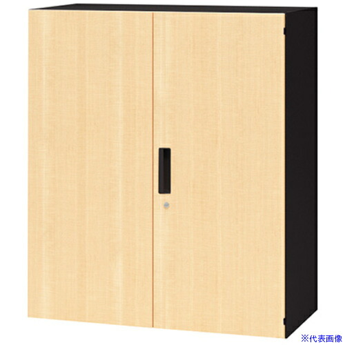 ■NAIKI 両開き書庫 CW型/扉:シルクウッド 本体:ブラック/W899×D450×H1050 CW0911KBBS(6932293)[送料別途お見積り][法人限定][掲外取寄]