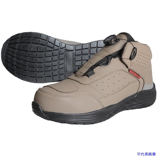 ■富士手袋 作業靴 66―46 くるぶしガードダイヤル安全スニーカー 6646BEIGE24.5(6937131)[送料別途お見積り][法人限定][掲外取寄]