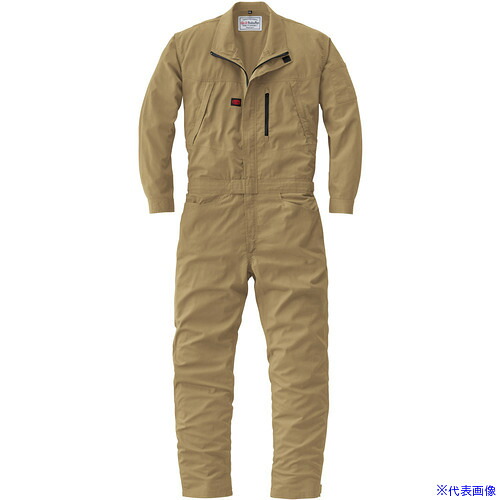 ■AUTO－BI SS(春夏)モデル ストレッチつなぎ服23041－011－カーキ－LLサイズ 23041011LL(6968780)[送料別途お見積り][法人限定][掲外取寄]