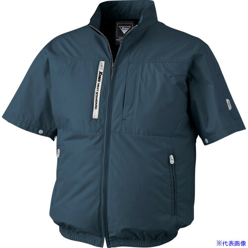 ■XEBEC 空調服半袖ブルゾンXE98034－19－L ディープネイビー XE9803419L(6972034)