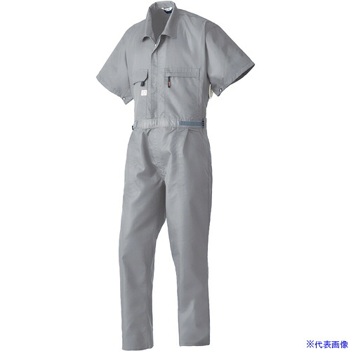 ■AUTO－BI SS(春夏)モデル 空調つなぎ服(R)(半袖)9821 007グレー 3Lサイズ 98210073L(6974780)[送料別途お見積り][法人限定][掲外取寄]