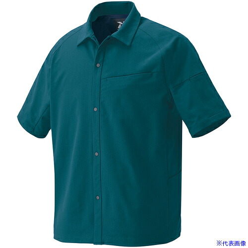 ■アイトス 半袖シャツ(男女兼用) TULTEX WORK AZ4237 グリーン 6L AZ42370056L(6977124)[送料別途お見積り][法人限定][掲外取寄]