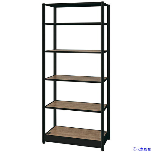 ■NAIKI シェルフラック(基本型) メレム MU型/天板：ショコラアッシュ 本体：サテンブラック/W950×H2103 MU0921KSBCA(6981476)[送料別途お見積り][法人限定][掲外取寄]