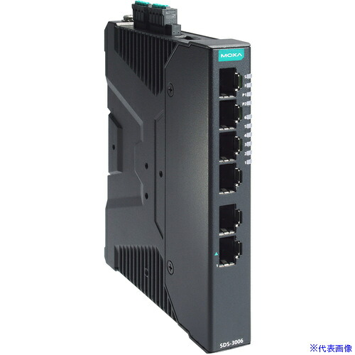■MOXA 産業用スマートイーサネットスイッチ6ポート(RJ－45×6) SDS3006(6983495)[送料別途お見積り][法人限定][掲外取寄]