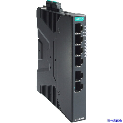■MOXA 産業用フルギガビットスマートイーサネットスイッチ6ポート(RJ－45×6) SDSG3006(6983505)[送料別途お見積り][法人限定][掲外取寄]