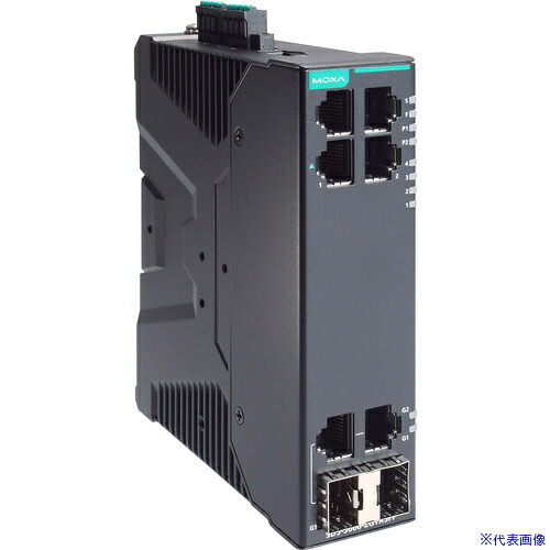 ■MOXA 産業用ギガビットスマートイーサネットスイッチ6ポート(RJ&minus;45&times;4、コンボポート、光ファイバ&times;2) SDS30062GTXSFP(6985073)[送料別途お見積り][法人限定][掲外取寄]｜ファーストFACTORY