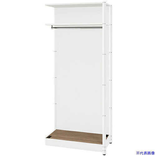■NAIKI シェルフラック(ワードローブ メレム MU型/天板：ショコラアッシュ 本体：サテンホワイト/W925×H2103 MU0921RWSWCA(6986555)[送料別途お見積り][法人限定][掲外取寄]