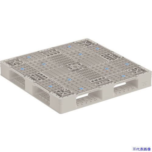 ■サンコー プラスチックパレット 845019 パレット GT&minus;1111D4&minus;6 Aグレー 84501900GL804(6988202)[送料別途お見積り][法人限定][外直送]｜ファーストFACTORY