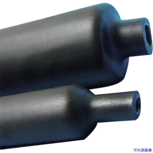 ■デンカエレクトロン 収縮率1/4 ヨンイチチューブ 粘着付 500mmカット(5本入) CD24060500MM(6995491)&times;2[送料別途お見積り][法人限定][掲外取寄]｜ファーストFACTORY