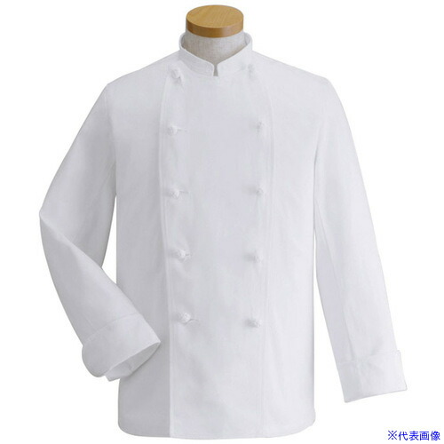 ■サンペックス コックコート シェフ 調理服 飲食店 厨房 ユニフォーム ホワイト 5L TC4105L(6995643)[送料別途お見積り][法人限定][掲外取寄]