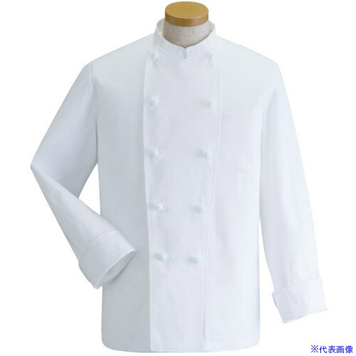 ■サンペックス コックコート シェフ 調理服 飲食店 厨房 ユニフォーム ホワイト 3L KC4133L(6995699)[送料別途お見積り][法人限定][掲外取寄]