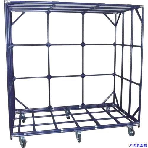 ■SPACIO パイプシステム フェンス用運搬台車 完成品 ロイヤルブルー 青 FED1800(B)(6996423)[送料別途お見積り][法人限定][外直送]