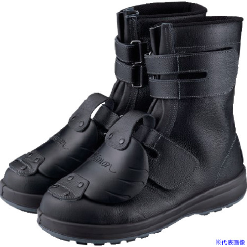 ■シモン 安全靴 長編上 マジック式 甲プロ付 WS38黒D－1 29.0cm WS38D1290(6996479)