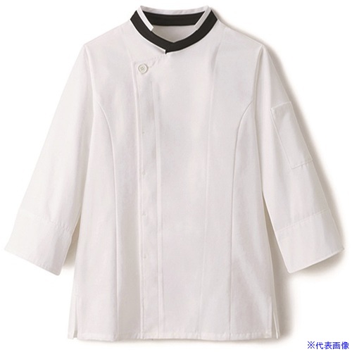 ■サンペックス 長袖 飲食店 ユニフォーム ショップコート ホール キッチン オフホワイト LL SJAU1812A9LL(7005167)[送料別途お見積り][法人限定][掲外取寄]