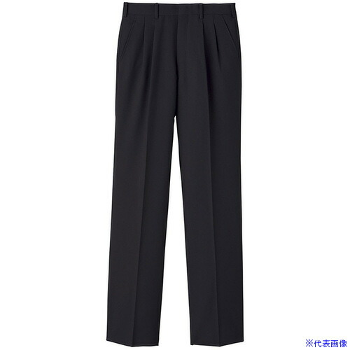 ■サンペックス ストレートパンツ スラックス メンズ ズボン 飲食店 ユニフォーム ブラック 110 FP5446110(7008320)[送料別途お見積り][法人限定][掲外取寄]