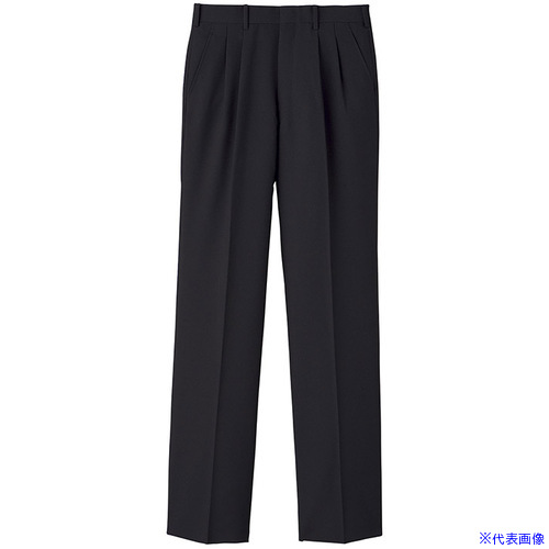 ■サンペックス ストレートパンツ スラックス メンズ ズボン 飲食店 ユニフォーム ブラック 100 FP5446100(7013062)[送料別途お見積り][法人限定][掲外取寄]