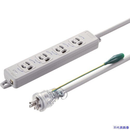 ■SANWA ポッキンプラグ付き電源タップ 4個口 3m TAPPP343(7013178)[法人限定][外直送元]