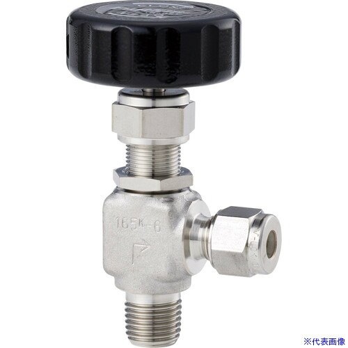 ■Fujikin SUS鋼製ニードルバルブ 16.2MPa PUH&minus;016 ニューV&minus;Lok継手6.35mmXR1/8 PUH0166.35ASHV(7050566)[送料別途お見積り][法人限定][外直送]｜ファーストFACTORY