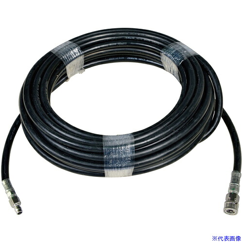 ■スーパー工業 高圧ホースASY YL 3/8×50m SUSワンタッチ * 04T54031051(7072786)[送料別途お見積り][法人限定][外直送]