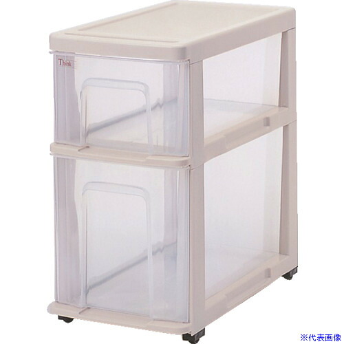 ■SANKO pla キッチンストッカー 510814 シンクスリム 211 ソフトベージュ 220×410×424 510814(7235458)×8[送料別途お見積り][法人限定][掲外取寄]