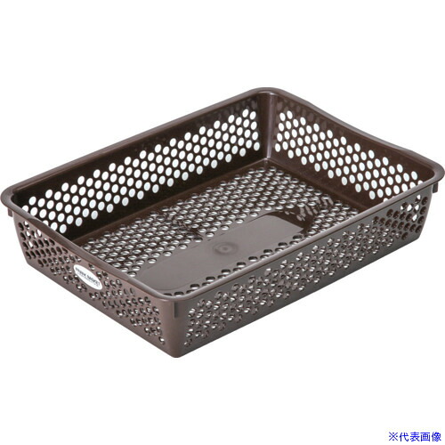 ■SANKO pla 430977 フランクバスケット NO3 ブラウン 262&times;350&times;73 430977(7235497)&times;90[送料別途お見積り][法人限定][掲外取寄]｜ファーストFACTORY
