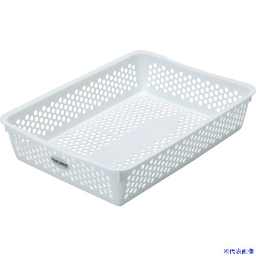 ■SANKO pla 430960 フランクバスケット NO3 ホワイト 262&times;350&times;73 430960(7237033)&times;90[送料別途お見積り][法人限定][掲外取寄]｜ファーストFACTORY