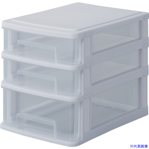 ■SANKO pla 衣装ケース 435361 ストッキー SA－512 ホワイト 192×265×218 435361(7238629)×24[送料別途お見積り][法人限定][掲外取寄]