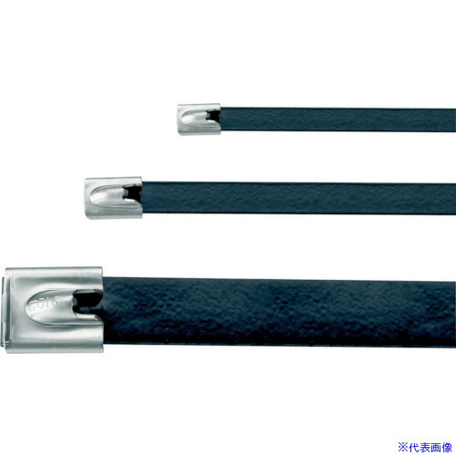 ■PANDUIT MLTタイプ フルコーティングステンレススチールバンド SUS316 黒 幅12.9mm 長さ754mm 50本入り MLTFC8EH－LP316 MLTFC8EHLP316(7311290)