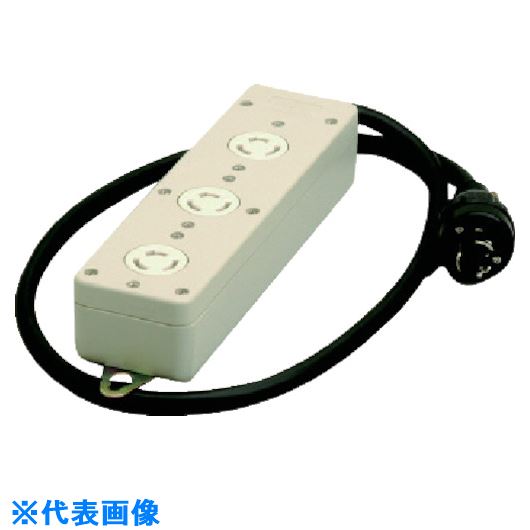 ■明工 引掛3コ口タップ3Pコード1m MR2934(7360134)[送料別途お見積り][法人限定][掲外取寄]