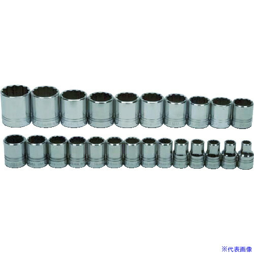 ■WILLIAMS 1/2ドライブ ソケットセット 12角 24個 JHWMSS24RC(7580576)