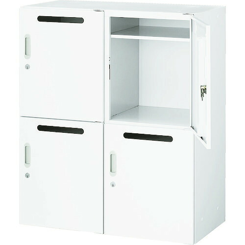 ■TRUSCO ユニット型壁面書庫 片開パーソナル2列2段 投入口付 H1050 W色 ULPW11(7658117)[法人限定][直送元]｜ファーストFACTORY