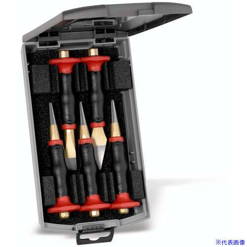 ■RENNSTEIG ハンドガード付チゼル5点セット プラスチックボックス 4211020(7662891)