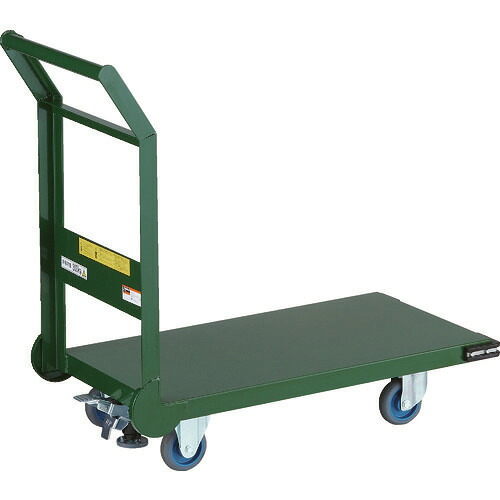■TRUSCO 鋼鉄製運搬車 800X450 Φ100エアキャスター Lストッパー付 SH3NACSS(7726457)[法人限定][直送元]｜ファーストFACTORY