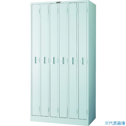 ■TRUSCO スリムロッカー 6人用 900X515XH1790 W色 WL6S(7993943)[法人限定][直送元]
